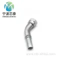 Hydraulic 45 Degree Metric Barbed Hose Fitting